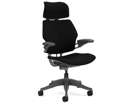 Our Best Ergonomic Chair - Humanscale Freedom Chair with Headrest - Simply Black