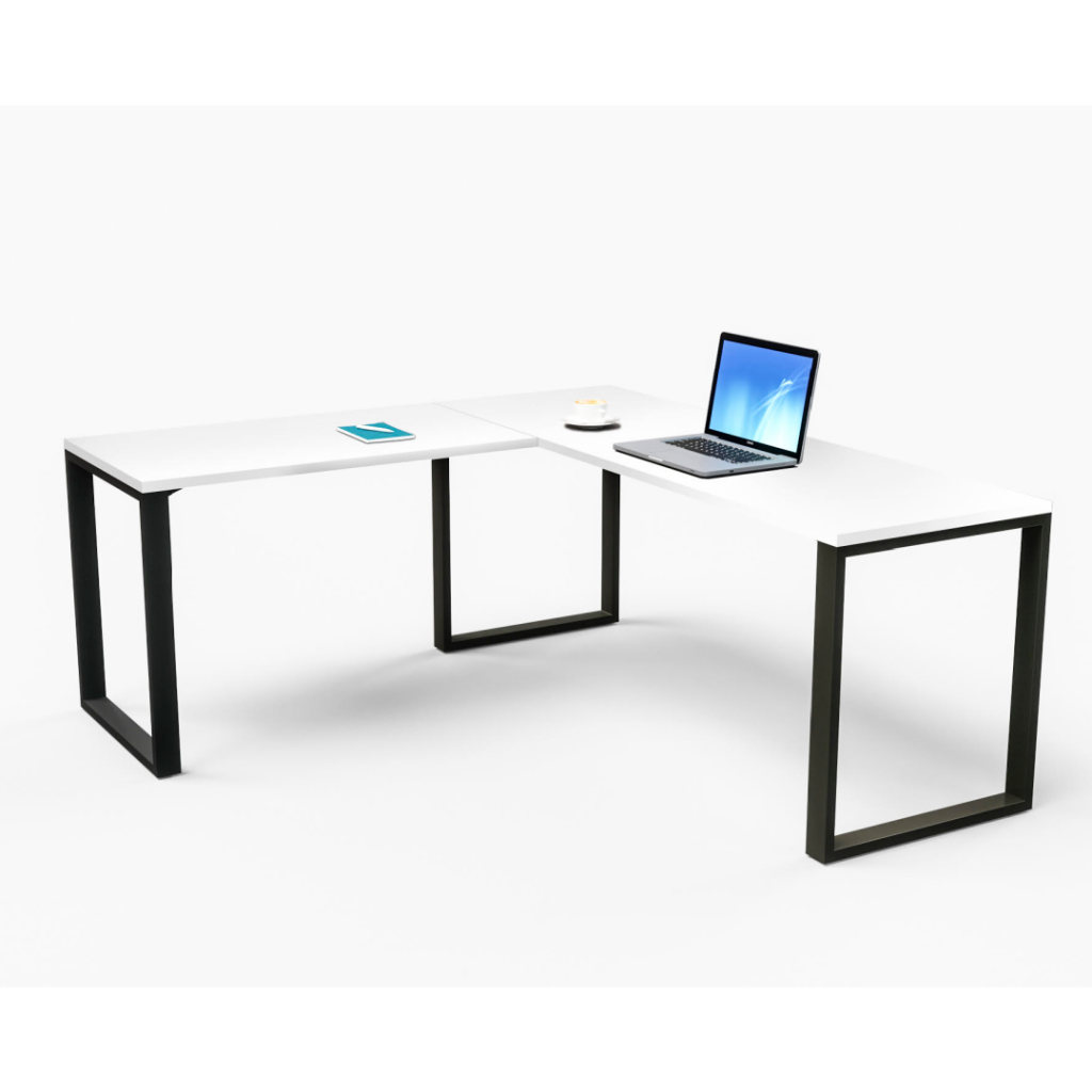 Belair Lite L-Shape Desk with Metal Legs