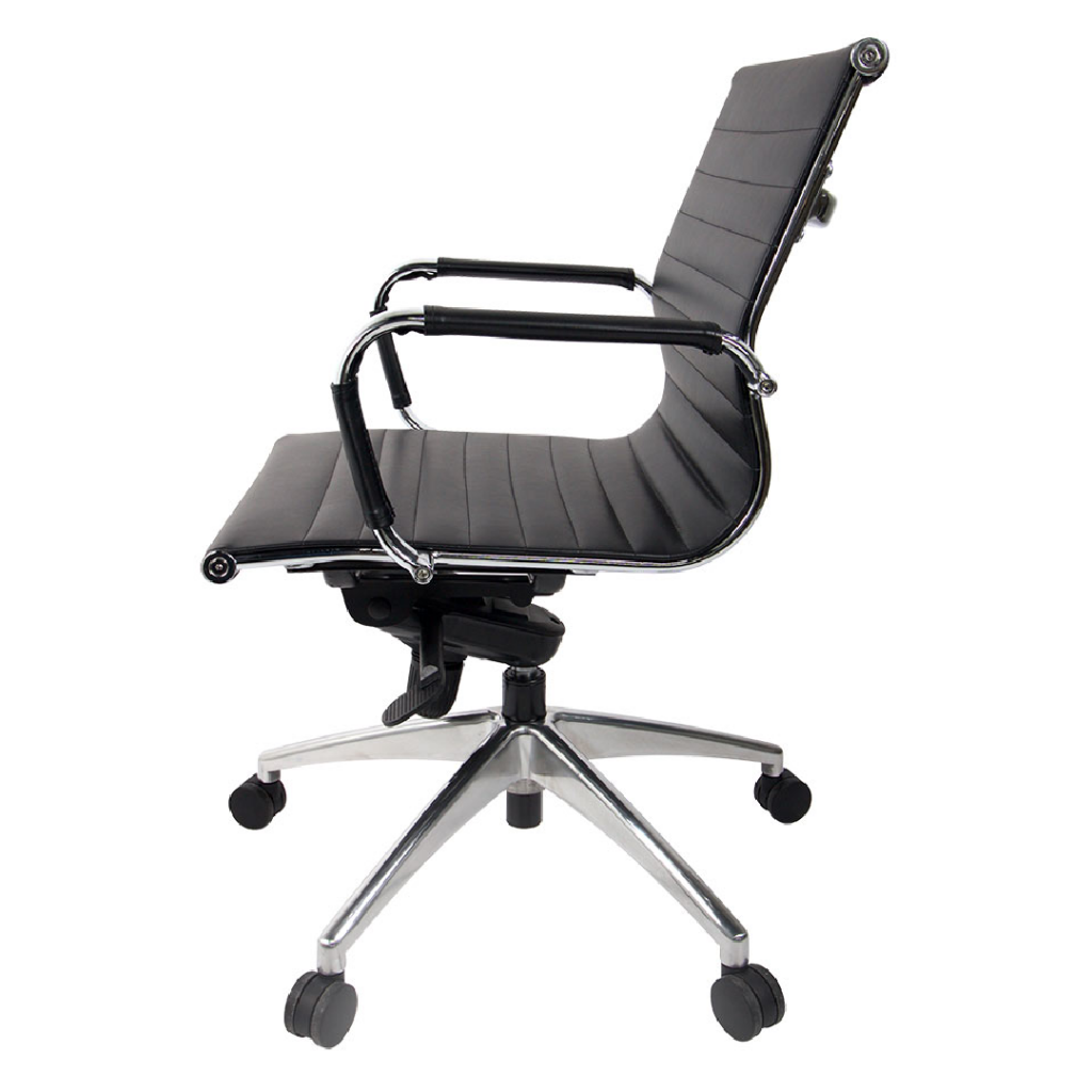 Icon Sling Mid-Back Black Eco Leather Office Chair